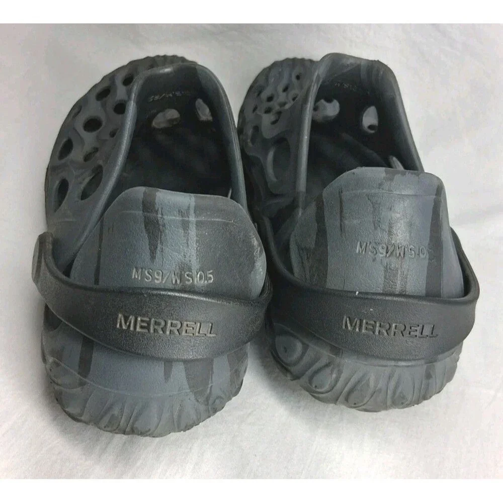 Merrell Shoes Hydro Moc Black  Lightweight Water Friendly Slip On Men 9 Wom 10.5